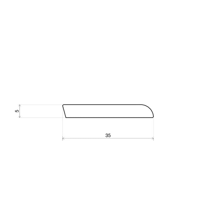 Afwerklijst 6x35 Licht Beuken onbewerkt