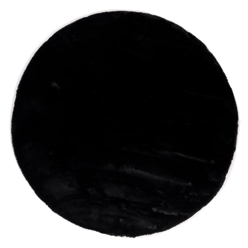 Hoomlife Plush vloerkleed rond kleur 25 Zwart
