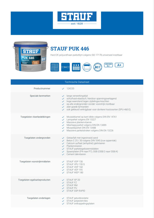 Stauf PUK-446 | 2K - PU Parketlijm 9 kg