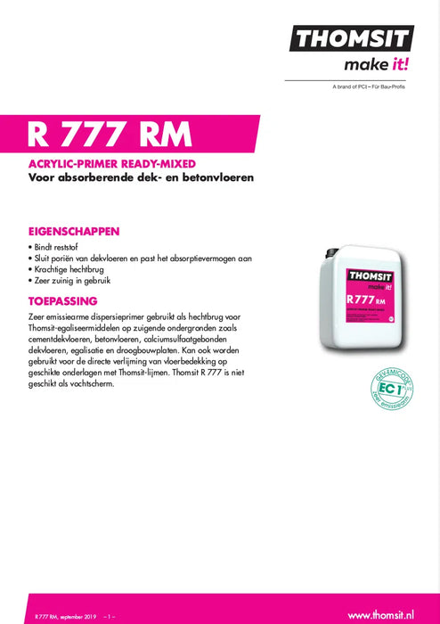 Thomsit R777RM Acrylic-primer Readymixed 10 kg