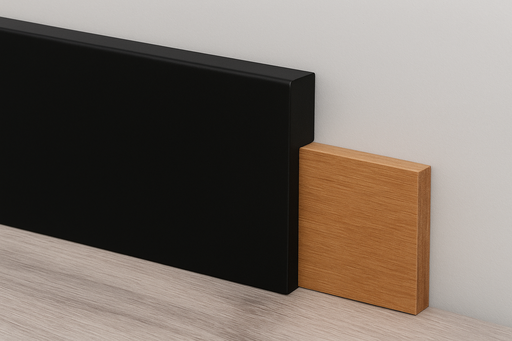 Overzetplinten | Gelakt RAL 9005 Zwart / 18x90 mm (Met uitsparing 13x60mm)