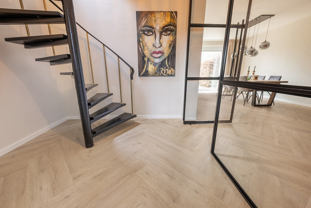 Floer Gaia Grijsbeige - Walvisgraat Click PVC