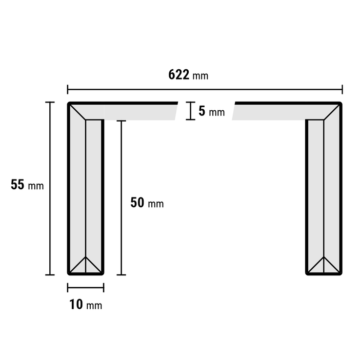 Otium PVC Overzettreden - Dubbeltrede 150x62 cm