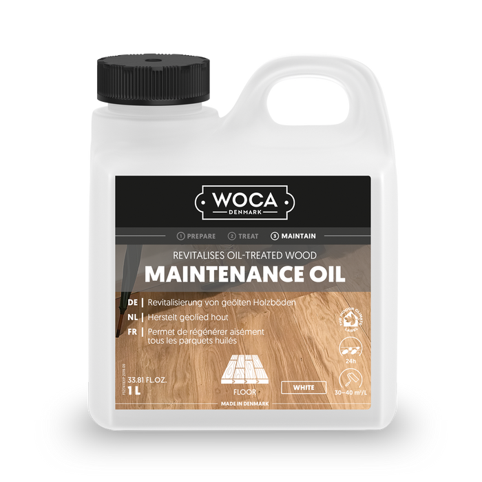 WOCA Onderhoudsolie voor geolied hout Wit 1 Liter