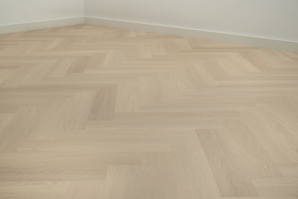 Floer Beige Eiken - Visgraat Click PVC