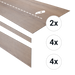 Douwes Dekker PVC Traptreden Set voor 4 treden - Gemberkoek UM