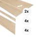 Douwes Dekker PVC Traptreden Set voor 4 treden - Panna Cotta