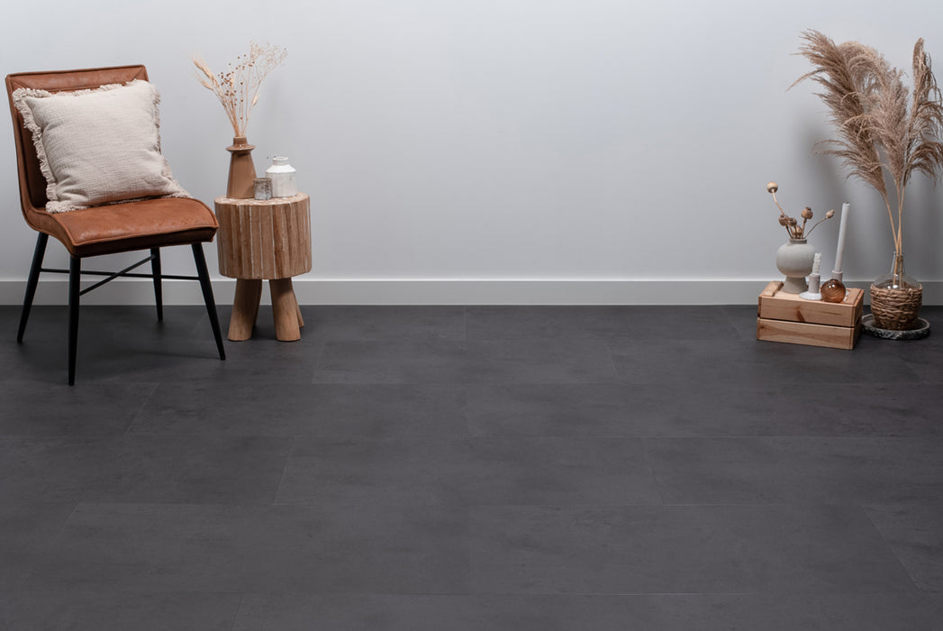 Floer Betonlook Zwart - Tegel Click PVC
