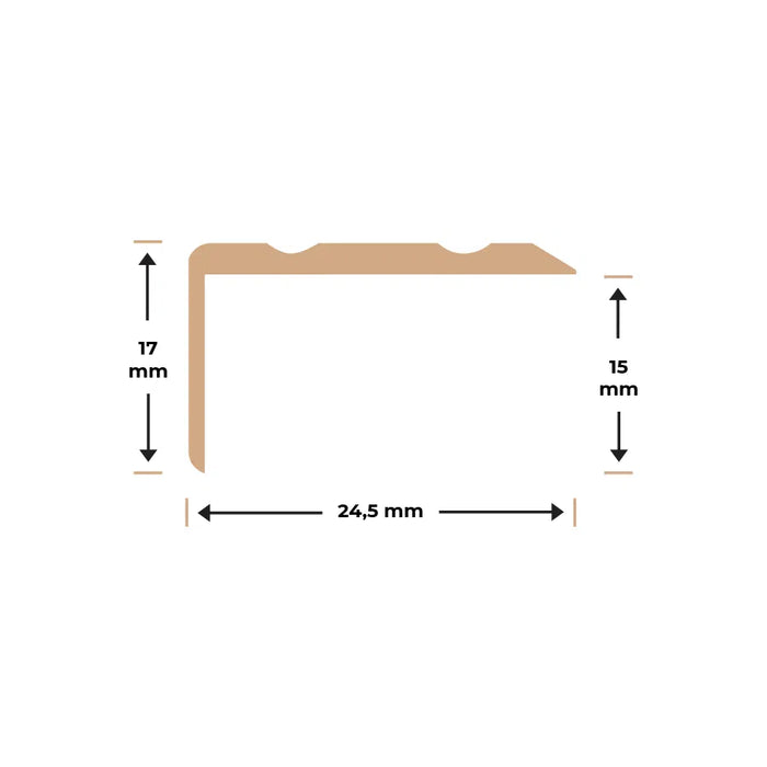 Hoekprofiel 17x24mm