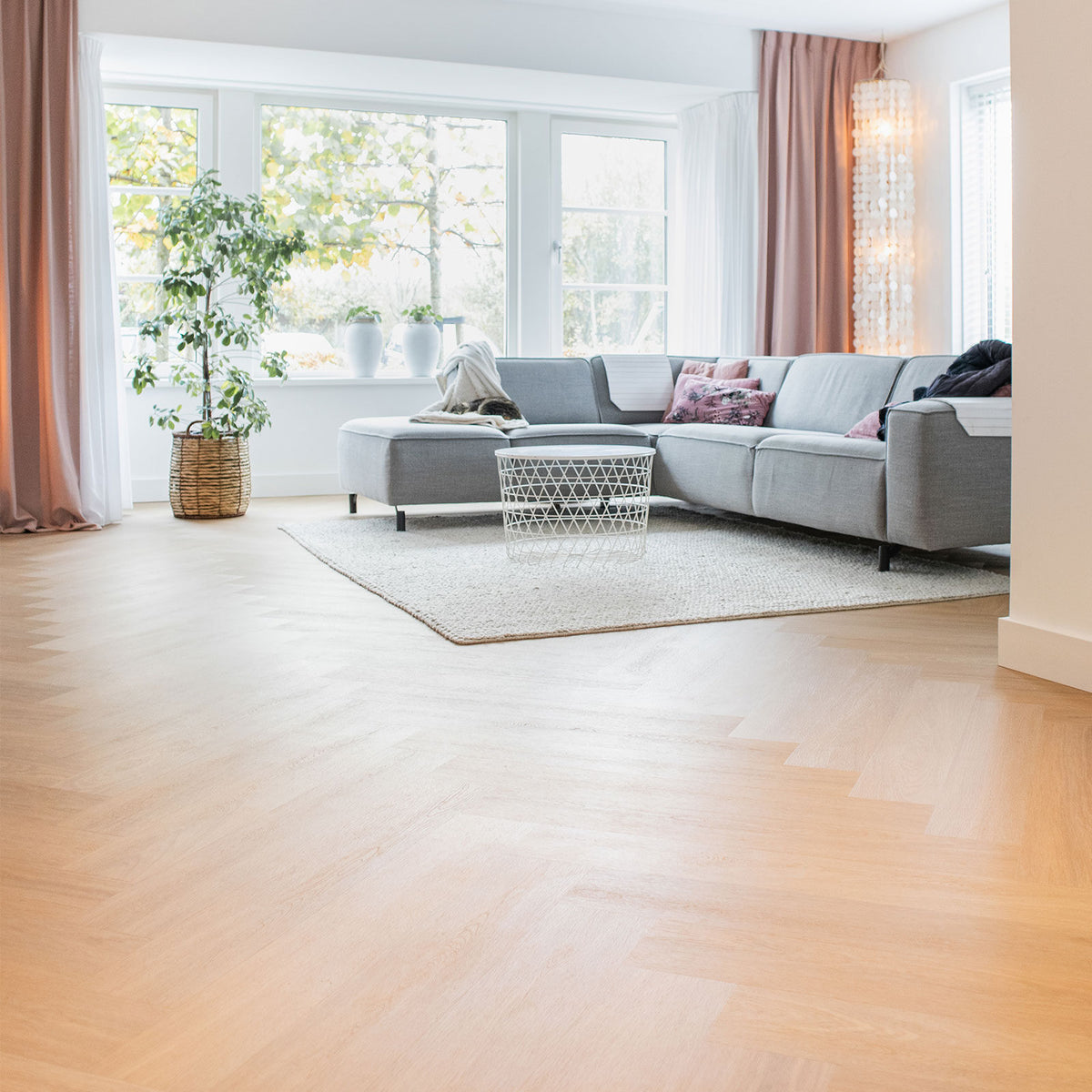 Sfeerbeeld Vivafloors 7870 | Walvisgraat | Lijm PVC Dryback