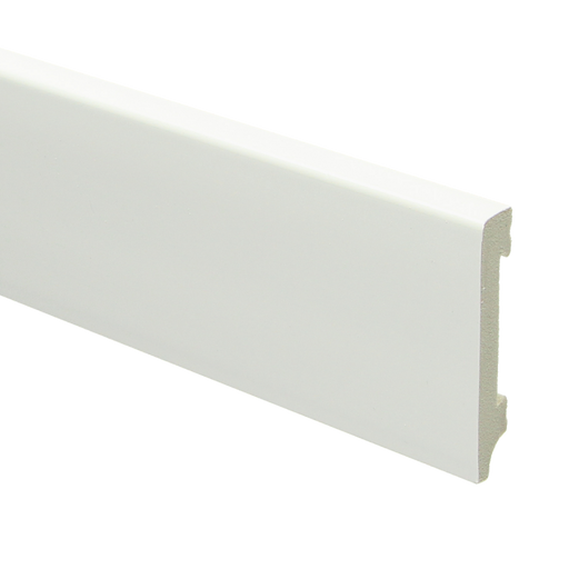 Watervaste kunststof Rechte Plint | Wit | 12 x 70 mm