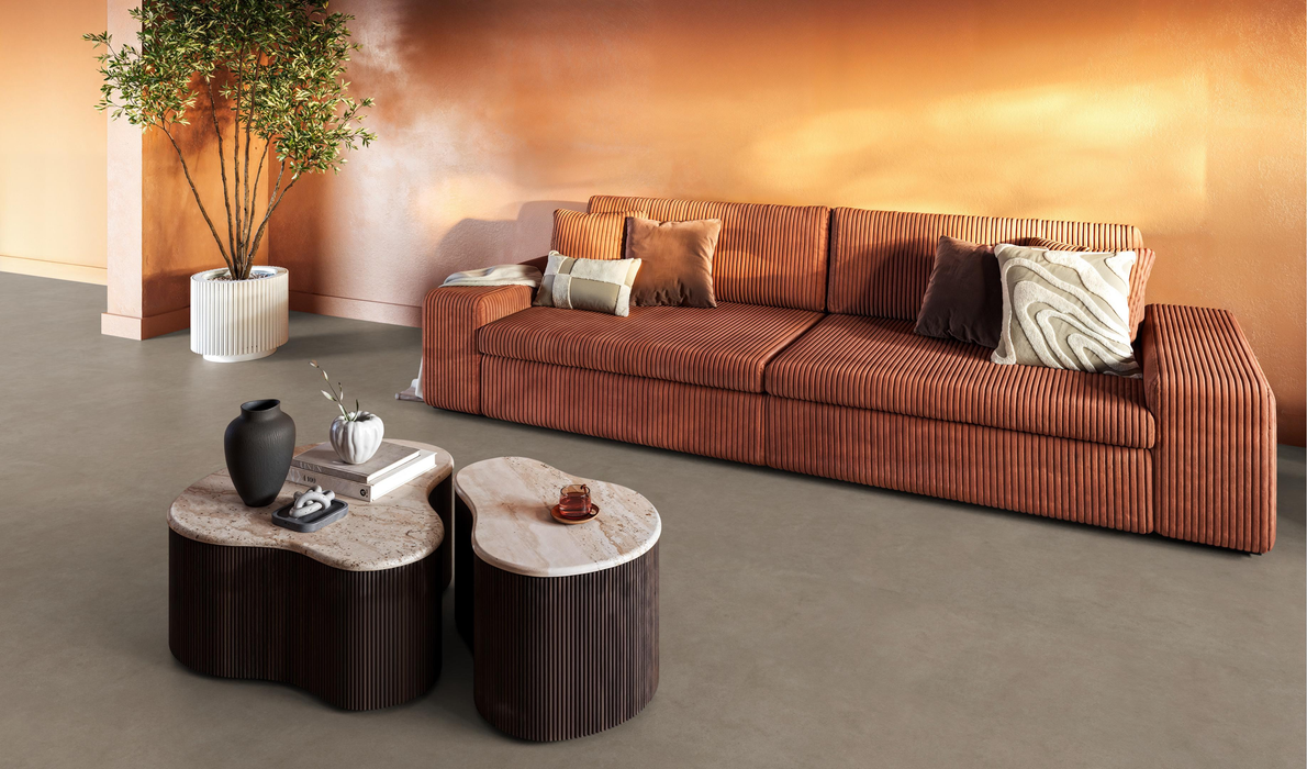 Ambiant Cerino XL Taupe | Tegel 90 x 90 Plak PVC Dryback