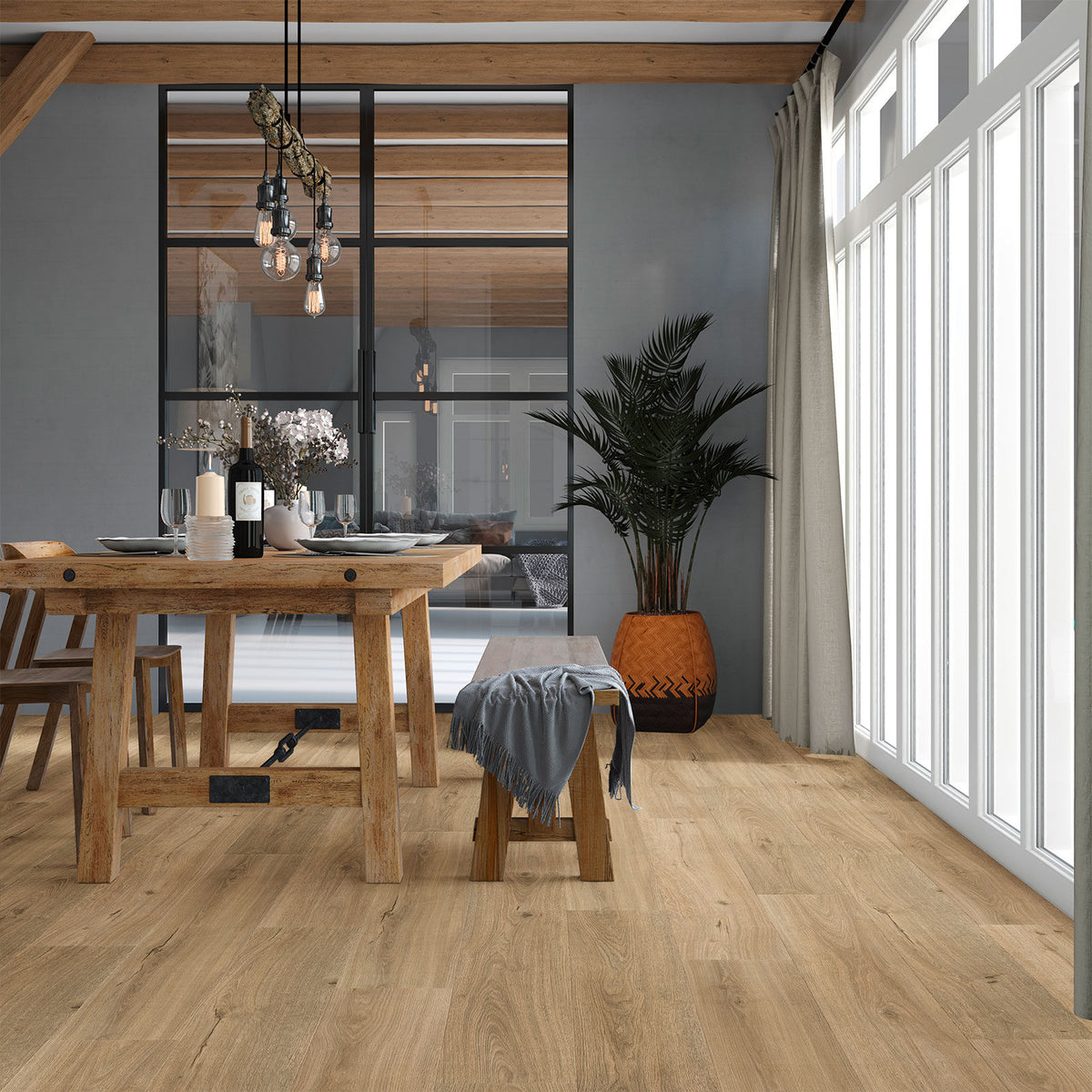 Sfeerbeeld Vivafloors 7240 | Eiken | Click PVC Rigid