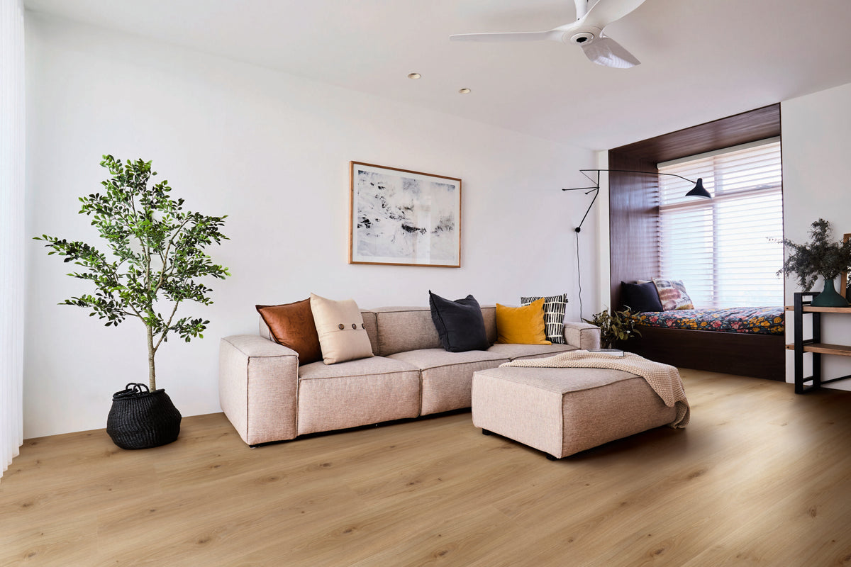 SAFFIER Estrada Hydro EST441H Boston Oak - 2V-Groef Laminaat | sfeerbeeld 1
