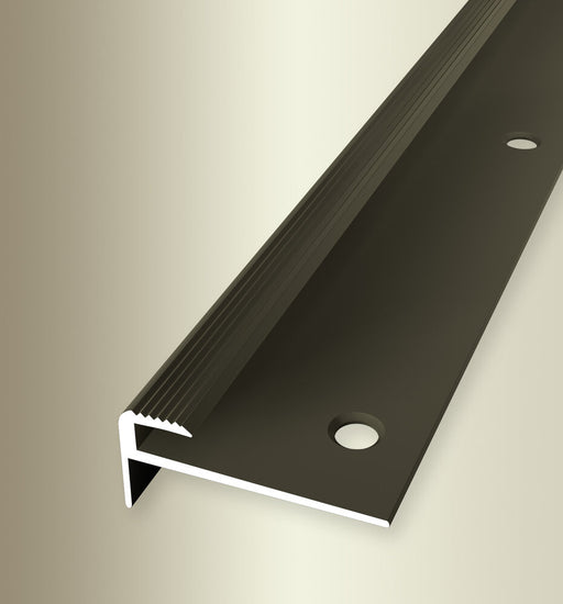 Trapneusprofiel inschuif | Geribbeld | Brons / 3 mm