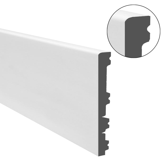 Flexibele- Buigbare plint | Wit
