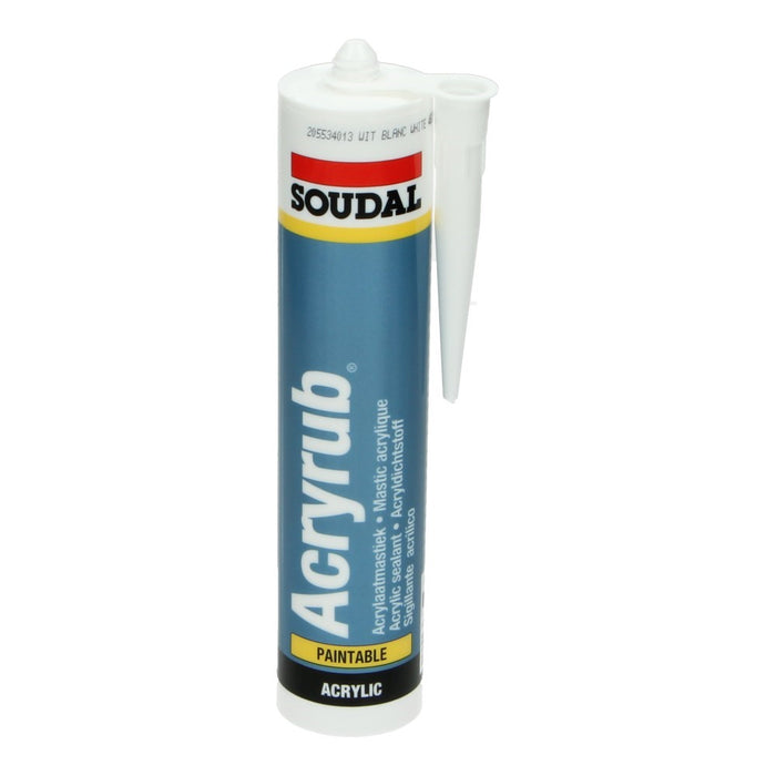 Soudal Acryrub acrylkit | Wit 310 ml | Acrylaat