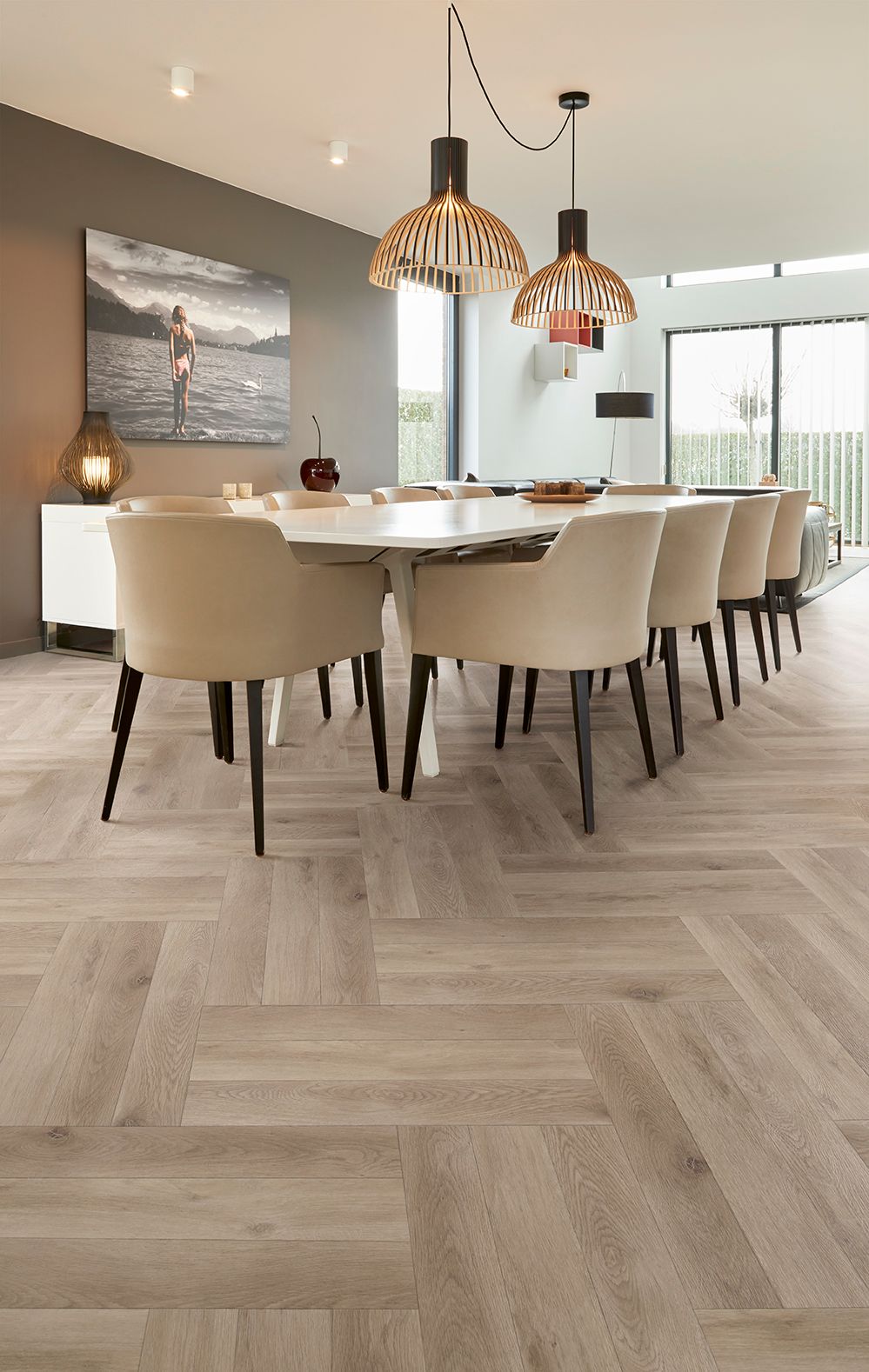 COREtec The Naturals Herringbone 807 Meadow | Visgraat Click PVC | sfeerbeeld 1