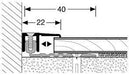 Afwerkprofiel 7 tot 15 mm | Zilver | 90 cm