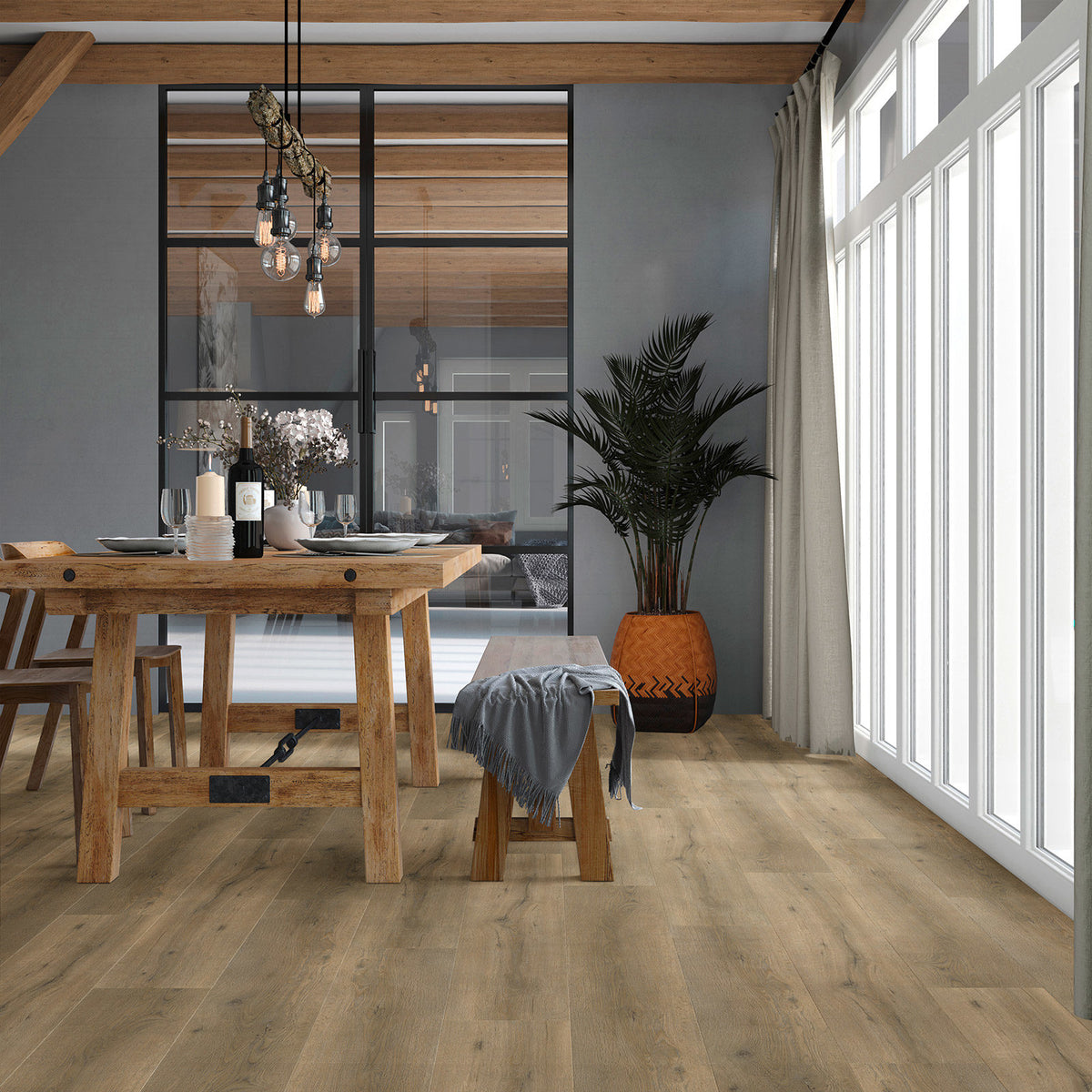 Sfeerbeeld Vivafloors 6850 | Eiken | Lijm PVC Dryback