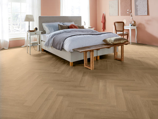 mFLOR 25-05 Parva River Oak 41329 Tarn | Visgraat PVC | Dryback