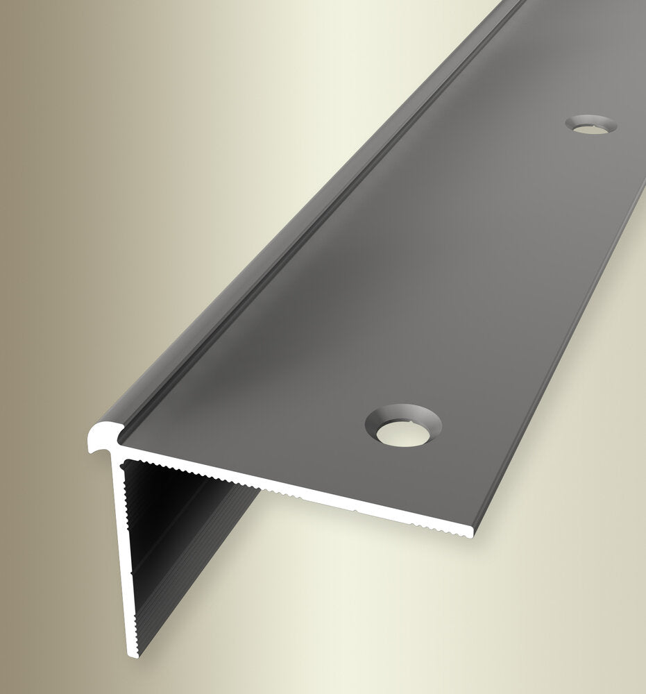Trapneusprofiel buitenhoek | voor 3mm PVC | RVS | 250cm 1