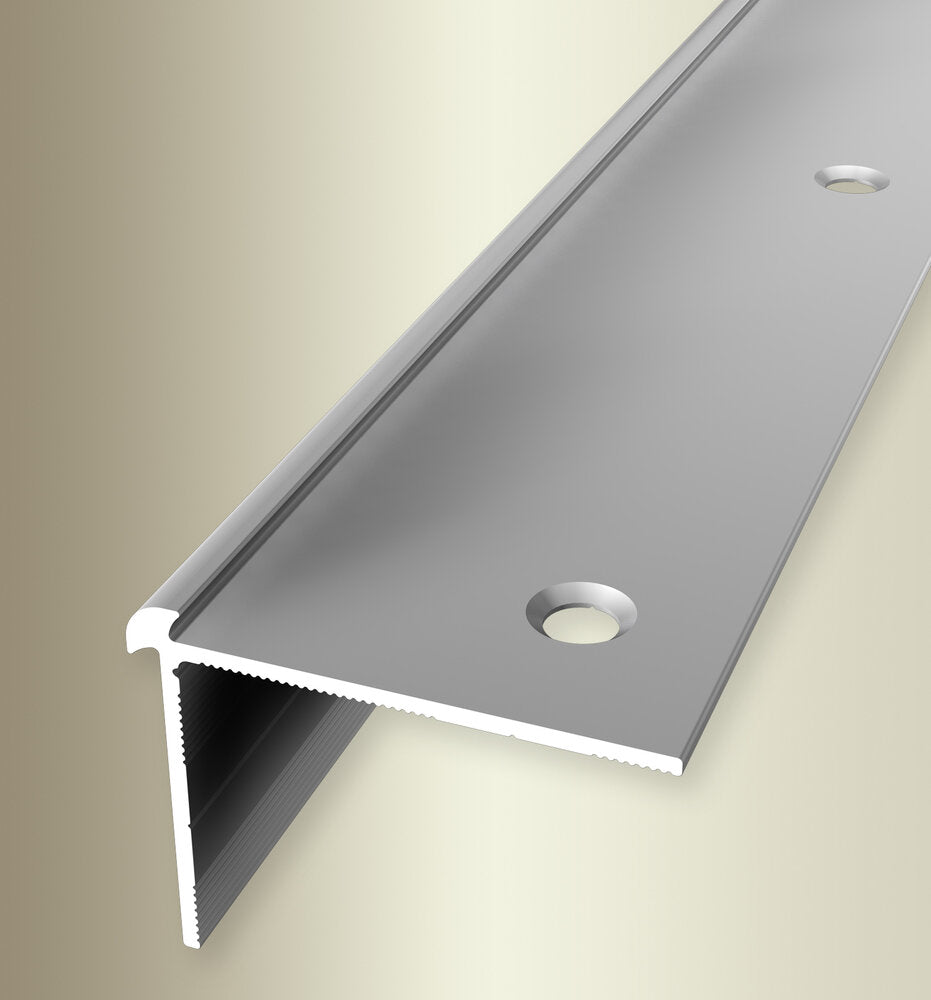Trapneusprofiel buitenhoek | voor 2.5mm PVC | Zilver | 250cm